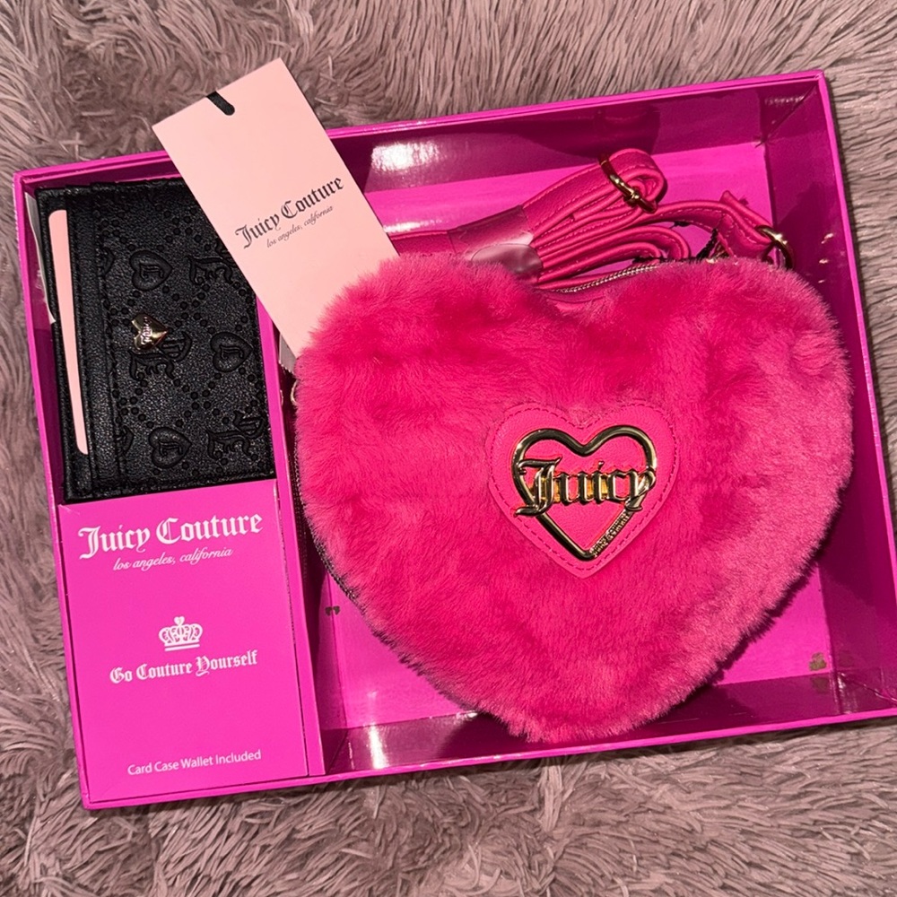 Juicy Couture Purse & Card Case Wallet Gift Set